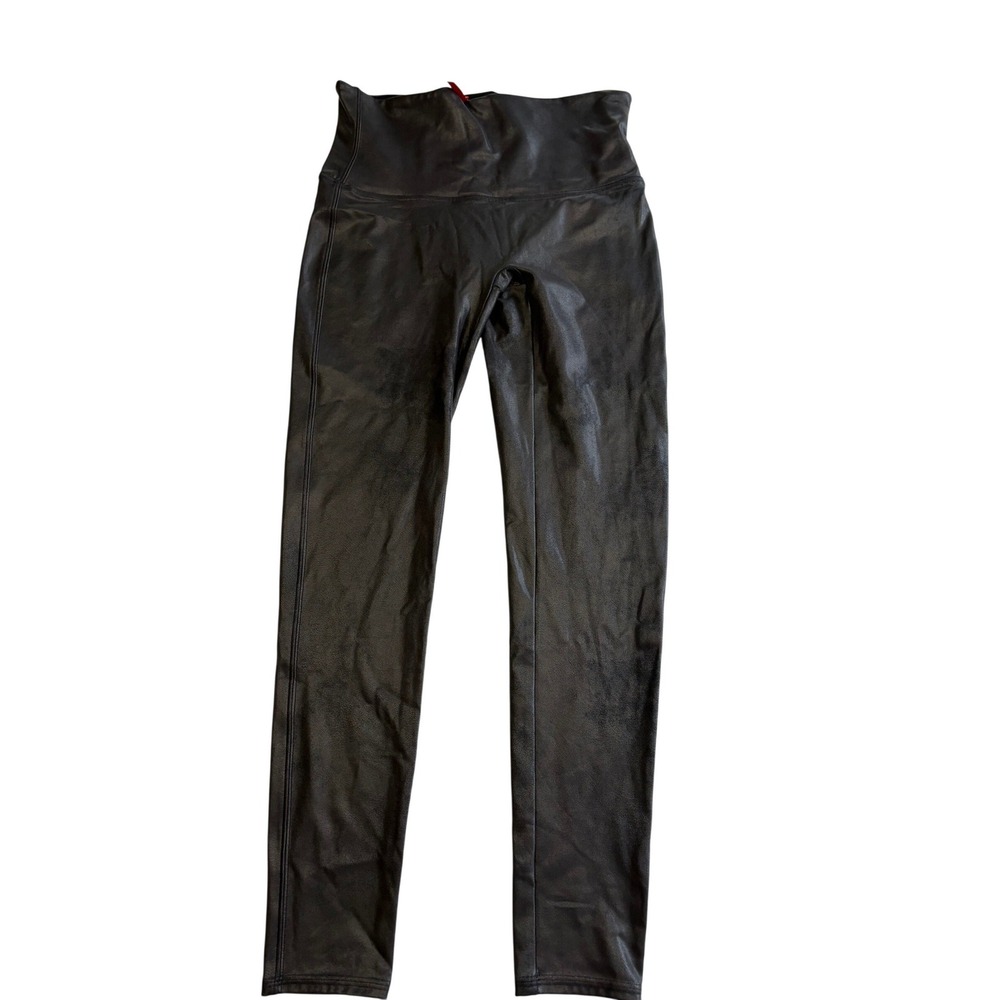 Spanx Faux‎ Leather Leggings Black High Rise Shaping Leggings XL 20201R